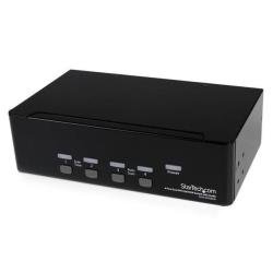StarTech.com Switch KVM Dual DVI USB 4 porte con audio e hub USB 2.0 - Switch KVM / audio / USB - 4 x KVM / audio / USB - 1 utente locale - desktop - per P/N: IM12D1500P, SV431RACK, SVA12M2NEUA, SVA12M5NA, USBDVI4N1A10, USBDVI4N1A6