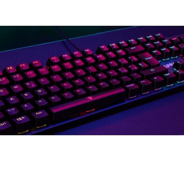 SPYCO CHALLENGE KE-111 TASTIERA GAMING MECCANICA USB RETROILLUMINATA LED REGOLABILE COPRITASTI IN ABS SWITCH MARRONI 25 TASTI ANTI-GHOSTING LAYOUT ITALIANO