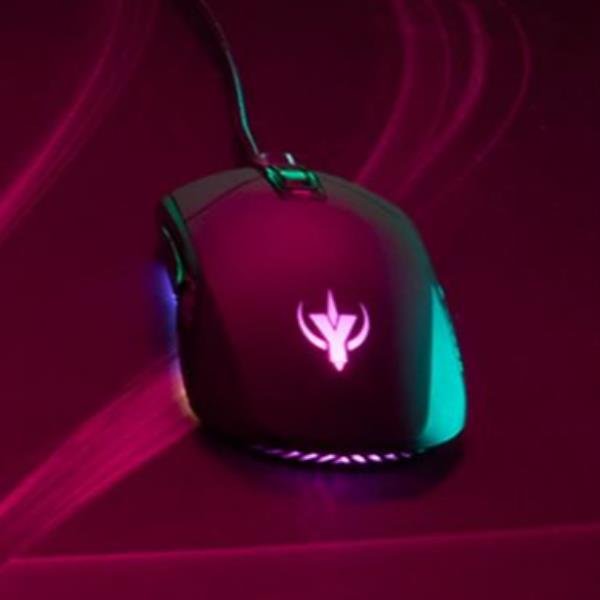 SPYCO ACTION MO-101 MOUSE GAMING RGB lIGHT CON 6 EFFETTI CROMATICI 7.200 DPI 7 PULSANTI PROGRAMMABILI CON CAVO INTRECCIATO NERO