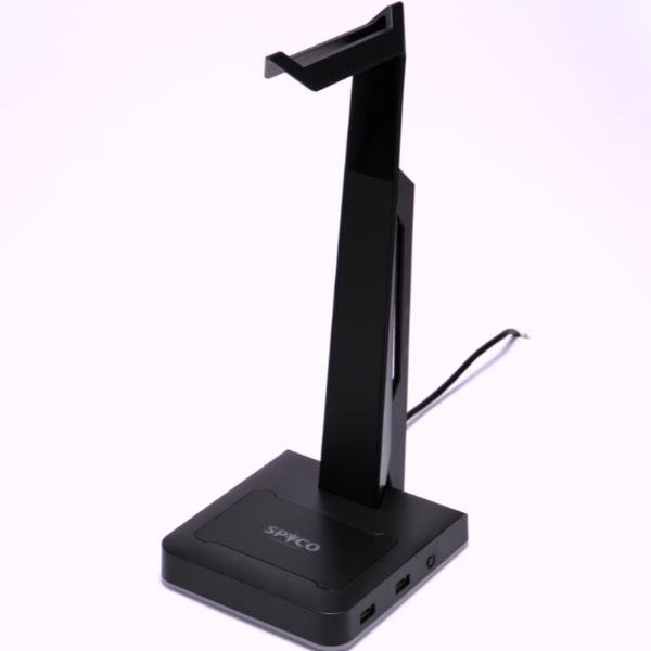 SPYCO KEEPER HS-131 SUPPORTO PER CUFFIE GAMING LED RGB EFFETTO BREATHING 2 BASE ANTISCIVOLO CAVO ANTINODO