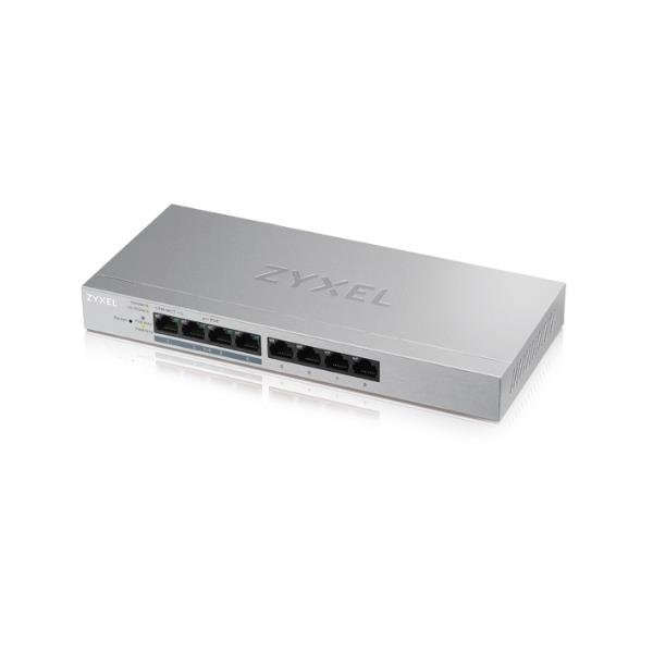 Zyxel GS1200-8HP v2 - Switch - gestito - 4 x 10/100/1000 + 4 x 10/100/1000 (PoE+) - desktop - PoE+ (60 W)