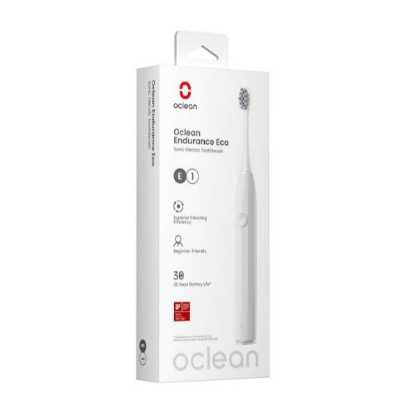 OCLEAN ENDURANCE ECO SPAZZOLINO ELETTRICO RICARICABILE SPAZZOLE DUPONT TYNEX BIANCO