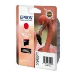 Epson T0877 - 11.4 ml - rosso - originale - blister con radiofrequenza / allarme acustico - cartuccia d'inchiostro - per Stylus Photo R1900