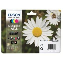 Epson 18XL Multipack - Confezione da 4 - XL - nero, giallo, ciano, magenta - originale - blister con allarme a radiofrequenza - cartuccia d'inchiostro - per Expression Home XP-212, 215, 225, 312, 315, 322, 325, 412, 415, 422, 425