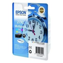Epson 27XL Multipack - Confezione da 3 - 31.2 ml - XL - giallo, ciano, magenta - originale - blister con allarme a radiofrequenza - cartuccia d'inchiostro - per WorkForce WF-3620, WF-3640, WF-7110, WF-7210, WF-7610, WF-7620, WF-7710, WF-7715, WF-7720