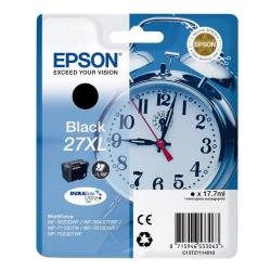 Epson 27XL - 17.7 ml - XL - nero - originale - blister con radiofrequenza / allarme acustico - cartuccia d'inchiostro - per WorkForce WF-3620, WF-3640, WF-7110, WF-7610, WF-7620, WF-7715, WF-7720