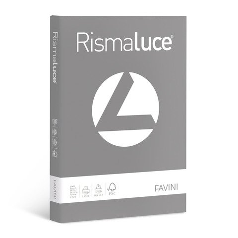 FAVINI RismaLuce - Cellulosa - pietra - A4 (210 x 297 mm) - 200 g/m² - 125 fogli carta colorata