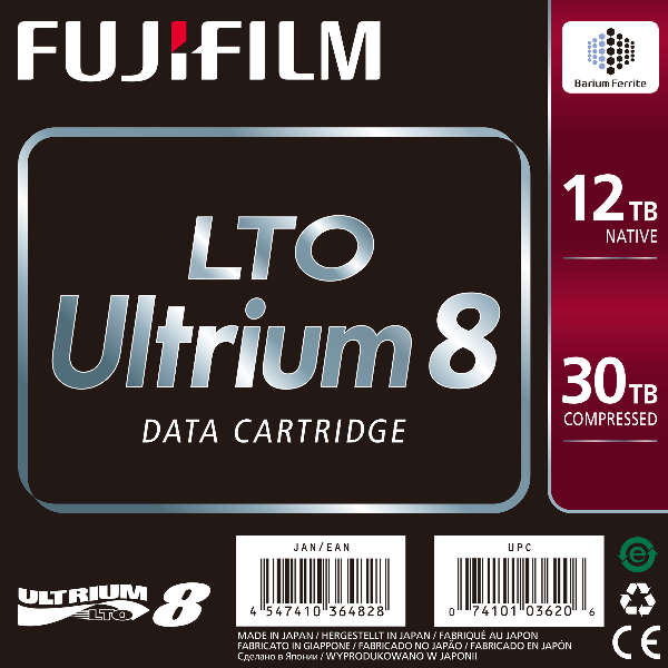 FUJIFILM LTO Ultrium 8 - LTO Ultrium 8 - 12 TB / 30 TB - con etichetta codice a barre