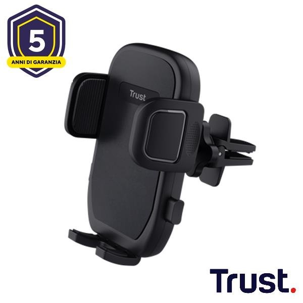 TRUST RUNO PHONE AIR VENT CAR HOLDER SUPPORTO AUTO PER SMARTPHONE BOCCHETTE DELL'ARIA NERO