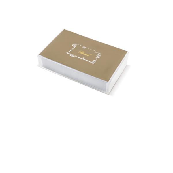 Scatola 100 biglietti + 100 buste - Bristol - bianco - 9 x 14 cm - Rex Sadoch