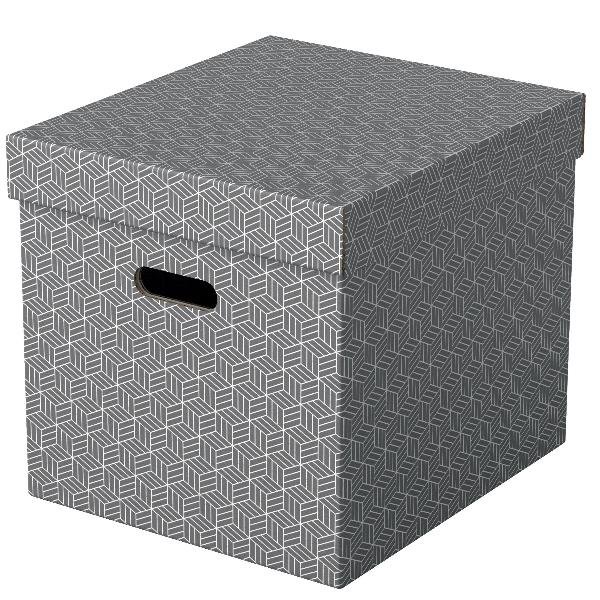 Esselte Home - Scatola per archiviazione - large - grigio (pacchetto di 3)