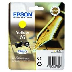 Epson 16 - 3.1 ml - giallo - originale - blister con allarme a radiofrequenza - cartuccia d'inchiostro - per WorkForce WF-2010, WF-2510, WF-2520, WF-2530, WF-2540, WF-2630, WF-2650, WF-2660, WF-2750