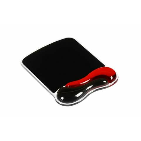 Tappetino Duo Gel - per mouse - rosso/fumo …