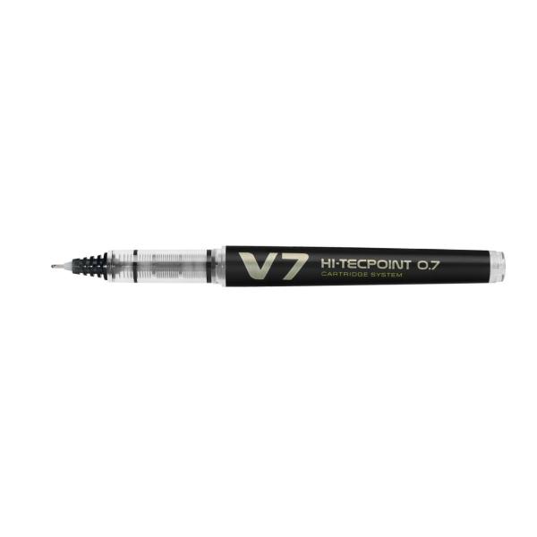 Roller Hi Tecpoint V7 ricaricabile Begreen con cappuccio - punta 0,70mm - nero - Pilot