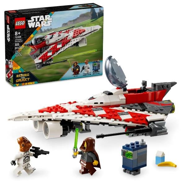 LEGO STAR WARS STARFIGHTER DI JEDI BOB MODELLINO ASTRONAVE DA COSTRUIRE CON 2 MINIFIGURE