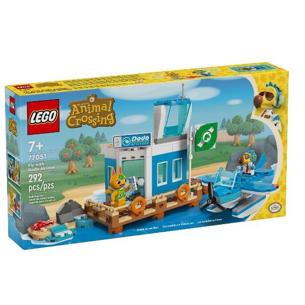 LEGO ANIMAL CROSSING IN VOLO CON LA DODO AIRLINES AEREOPORTO E AEREO DA COSTRUIRE CON 2 PERSONAGGI