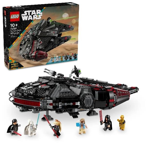 LEGO STAR WARS DARK FALCON ASTRONAVE GIOCATTOLO DA COSTRUIRE VERSIONE OSCURA DEL MILLENNIUM FALCON CON 6 MINIFIGURE
