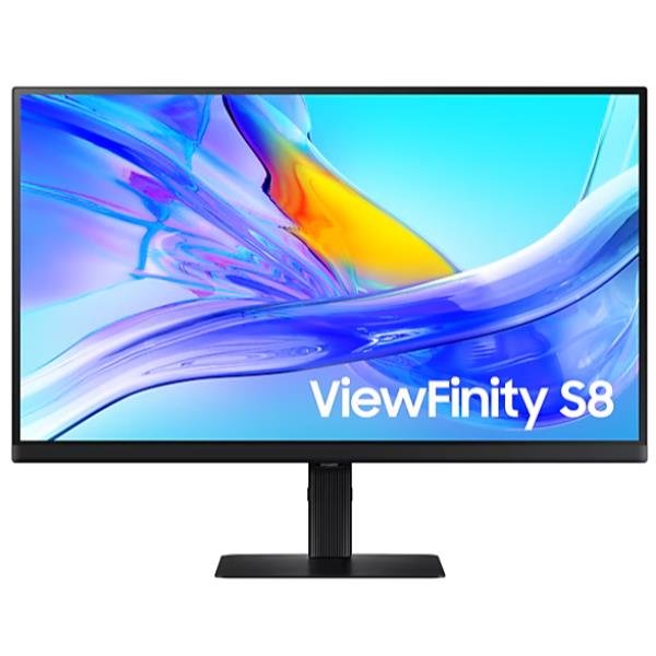Samsung ViewFinity S8 S27D800UAU - S80UD Series - monitor a LED - USB - 27" - 3840 x 2160 UHD @ 60 Hz - IPS - 350 cd/m² - 1000:1 - HDR10 - 5 ms - HDMI, DisplayPort, USB-C - nero