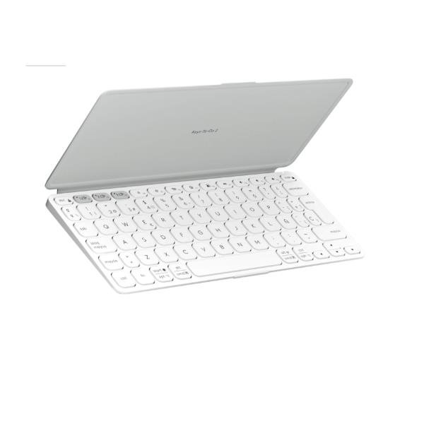 Logitech Keys-To-Go 2 - Tastiera - built-in cover - senza fili - Bluetooth LE - QWERTY - italiana - grigio pallido