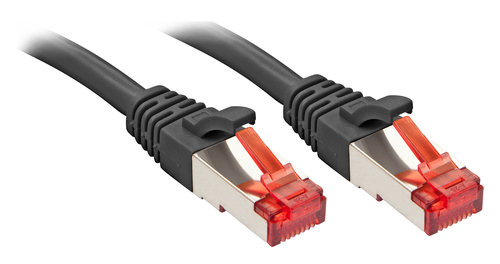 Lindy - Cavo patch - RJ-45 (M) a RJ-45 (M) - 50 cm - SFTP, PiMF - CAT 6e - stampato, antiaggrovigliamento - nero