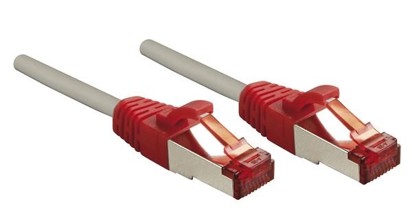 Lindy - Cavo crossover - RJ-45 (M) a RJ-45 (M) - 2 m - SFTP, PiMF - CAT 6 - antiaggrovigliamento - grigio