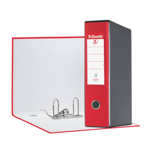 Registratore Eurofile G55 - dorso 8 cm - protocollo 23 x 33 cm - rosso vivida - Esselte