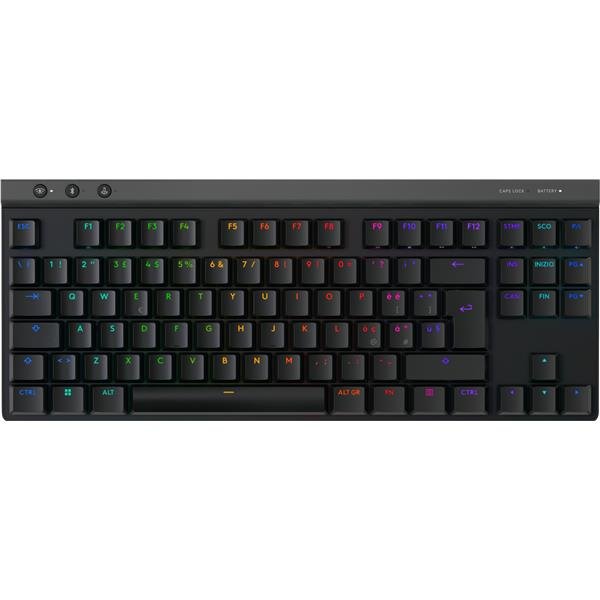 Logitech G G515 - Tastiera - LIGHTSPEED - TKL - retrolilluminato - USB, Bluetooth, 2.4 GHz - QWERTY - italiana - interruttore: GL Tactile - nero