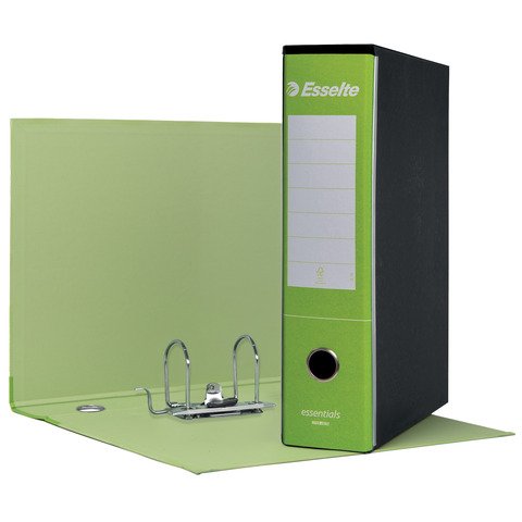Registratore Essentials G75 - dorso 8 cm - protocollo 23 x 33 cm - verde chiaro - Esselte