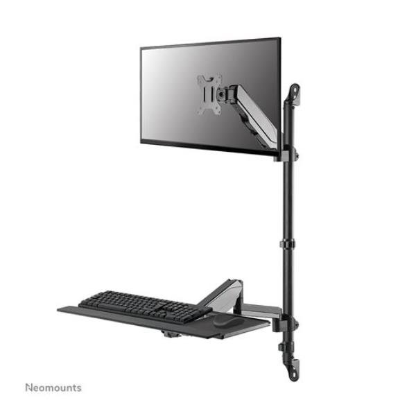 Neomounts WL90-325BL1 - Kit montaggio (braccio full motion) - sit-stand workstation - per display LCD/dotazione PC - acciaio - nero - dimensione schermo: 17"-32" - installabile a parete