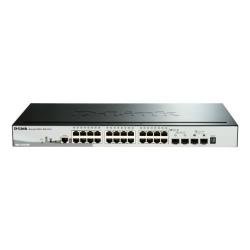 D-Link DGS 1510-28P - Switch - L3 - intelligente - 24 x 10/100/1000 (PoE+) + 2 x Gigabit SFP + 2 x 10 Gigabit SFP+ - desktop, montabile su rack - PoE+ (193 W)