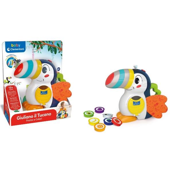 CLEMENTONI BABY GIULIANO IL TUCANO FRUTTA E COLORI PER IMPARARE PAROLE E COLORI CON LUCE NOTTURNA