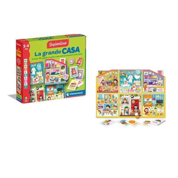 CLEMENTONI MONTESSORI LA GRANDE CASA GIOCO EDUCATIVO PER SVILUPPARE LOGICA E MANUALITA'