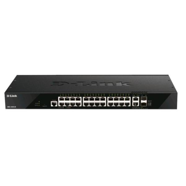 D-Link DGS 1520-28 - Switch - L3 - intelligente - 24 x 10/100/1000 + 2 x Gigabit SFP + 2 x 10 Gigabit SFP+ - montabile su rack