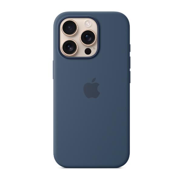 Apple - Cover per cellulare - compatibile MagSafe - silicone - denim - per iPhone 16 Pro