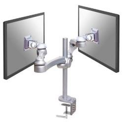Neomounts FPMA-D930D - Kit montaggio - full-motion - per 2 display LCD - argento - dimensione schermo: 10"-30" - installabile con morsetto, montabile su desk