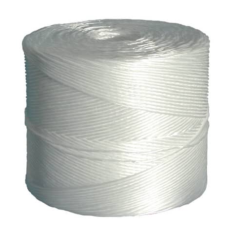 Rotolo di spago - diametro 2 mm - lunghezza 1000 m - 2 kg - fibra PPL - titolo 1/500 - bianco - Viva