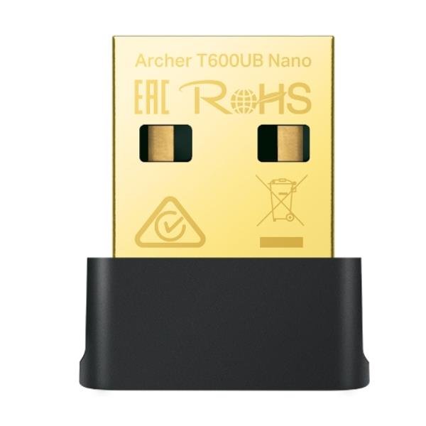 TP-LINK ARCHER T600UB NANO ADATTATORE DI RETE USB WI-FI DUAL BAND 2.4GHz 200 Mbps -5GHz 433 Mbps BLUETOOTH 4.2