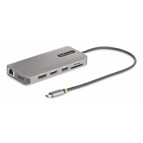 StarTech.com USB-C Triple-Monitor Multiport Adapter, HDMI/DP/Card Reader - …