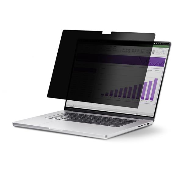 StarTech.com 14-inch MacBook Pro 21/23 Laptop Privacy Screen, Removable and Reversible Anti-Glare Privacy Filter, Magnetic Laptop Screen Protector with +/- 30 Deg. Viewing Angle - 51% Blue Light Reduction (142MM-PRIVACY-SCREEN) - Filtro privacy notebook -