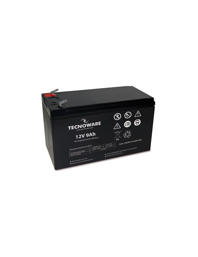 TECNOWARE EACPE12V09ATWP BATTERIA PER UPS ANTIFURTI 12V 9.0AH 151X65X94+5 CM ERMETICA AL PIOMBO
