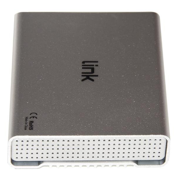 LINK BOX ESTERNO PER HDD SATA 2.5" USB 3.0 FINO A 12.5 MM DI SPESSORE ALLOGGIAMENTO IN ALLUMINIO ARGENTO