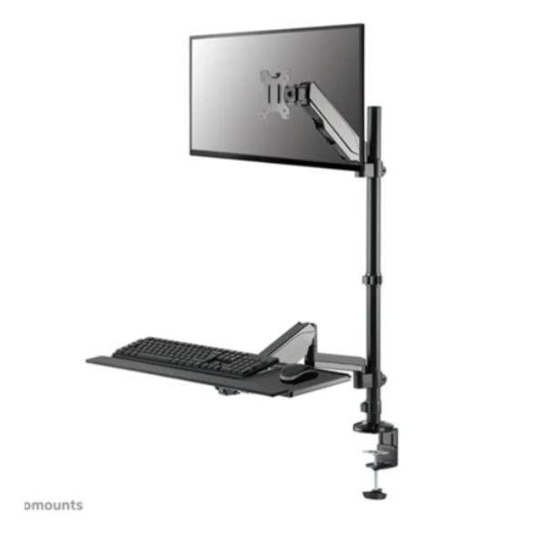 Neomounts DS90-325BL1 - Kit montaggio (braccio full motion) - sit-stand workstation - per display LCD/dotazione PC - acciaio - nero - dimensione schermo: 17"-32" - installabile con morsetto, rondella, montabile su desk