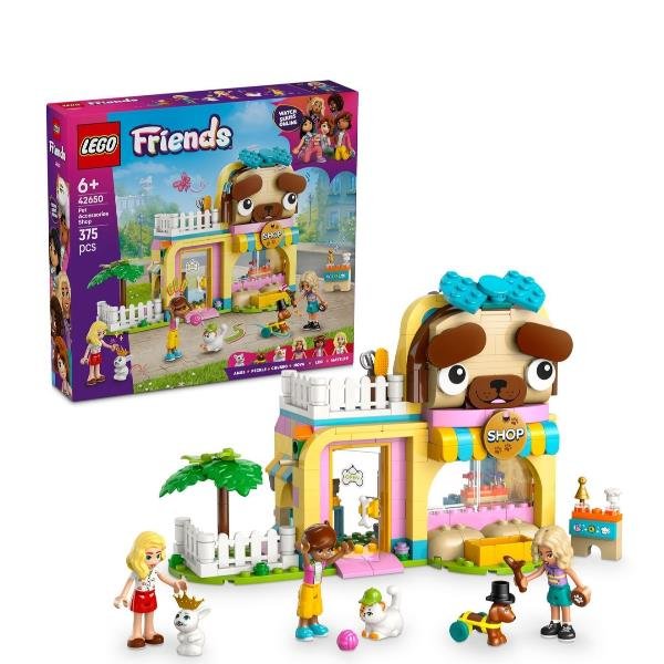 LEGO FRIENDS PET SHOP NEGOZIO DA COSTRUIRE PER LA TOELETTA CON 3 PERSONAGGI ANIMALI E ACCESSORI