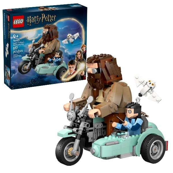 LEGO HARRY POTTER GIRO SUL SIDECAR DI HAGRID E HARRY CON 3 PERSONAGGI IN MATTONCINI