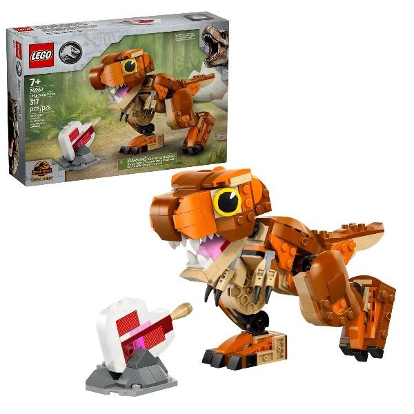 LEGO JURASSIC WORLD LITTLE EATIE T REX DINOSAURO DA COSTRUIRE CON CON MASCELLA APRIBILE E PARTI MOBILI