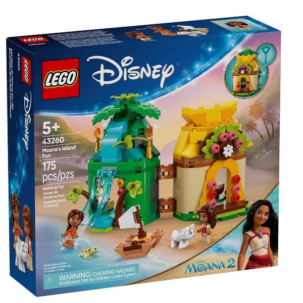 LEGO DISNEY DIVERTIMENTO SULL' ISOLA DI VAIANA CASA A DOPPIA FACCIA CON 3 PERSONAGGI