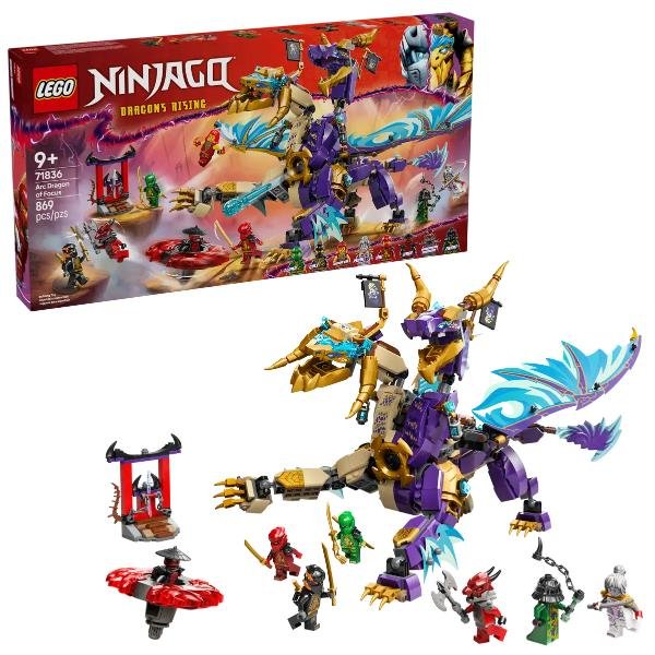 LEGO NINJAGO ARCO DRAGONE DELLA CONCENTRAZIONE CON 8 MINIFIGURE E SPINNER SPINJITZU
