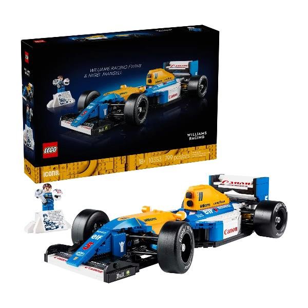 LEGO ICONS WILLIAMS RACING FW14B NIGEL MANSELL MODELLINO DA COSTRUIRE CON MINIFIGURA DEL PILOTA DA COLLEZIONE