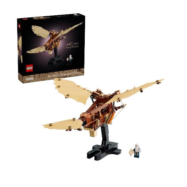 LEGO ICONS MACCHINA VOLANTE DI LEONARDO DA VINCI KIT MODELLISMO DA ESPOSIZIONE CON MINIFIGURA DI LEONARDO