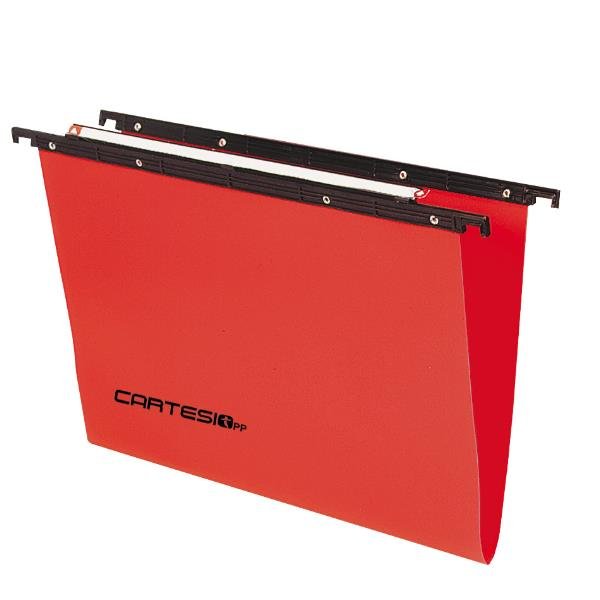 Bertesi Cartesio PP 500 - Cartella sospesa - V-Base - con schede - verde (pacchetto di 25)